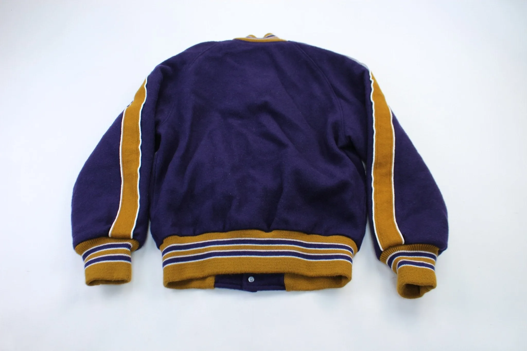 80's Meca Purple & Gold Varsity Jacket