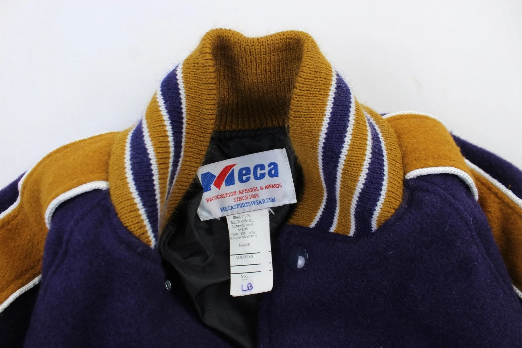 80's Meca Purple & Gold Varsity Jacket