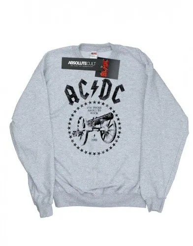 AC/DC Mens We Salute You Cannon Cotton Sweatshirt