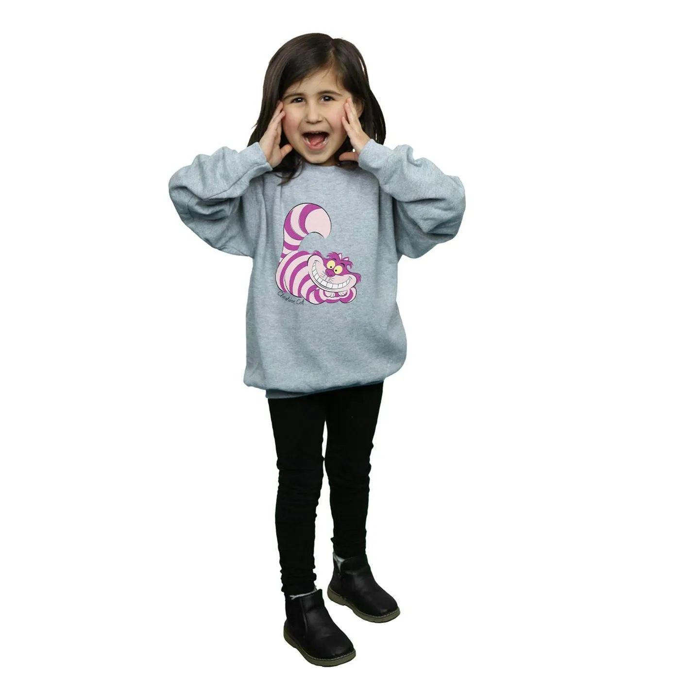 Alice In Wonderland Girls Cheshire Cat Sweatshirt