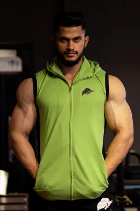 Alpha Sleeveless Dual Color Jacket (Light Green)