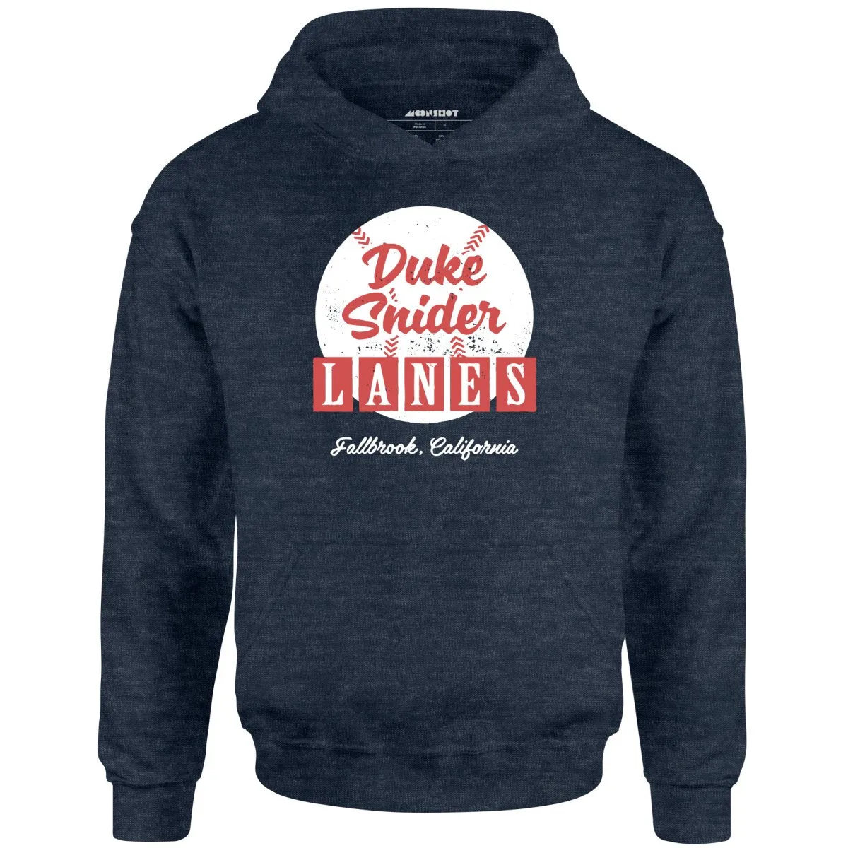 Duke Snider Lanes - Fallbrook, CA - Vintage Bowling Alley - Unisex Hoodie