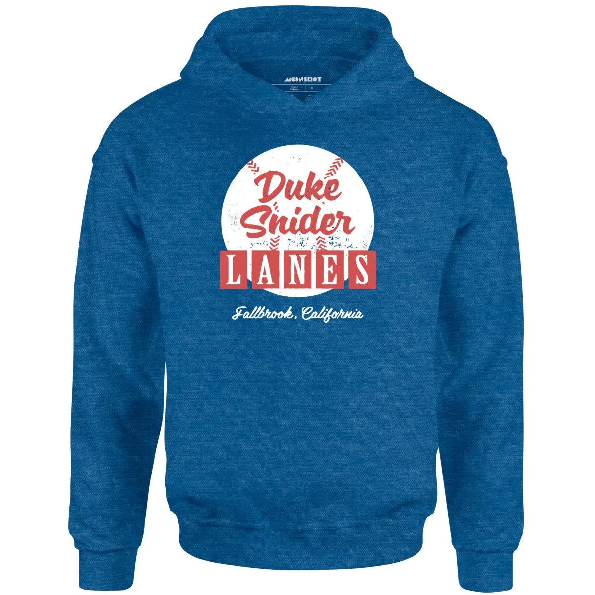 Duke Snider Lanes - Fallbrook, CA - Vintage Bowling Alley - Unisex Hoodie