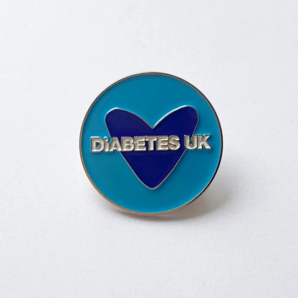 Heart Diabetes UK Round Badge (INT)