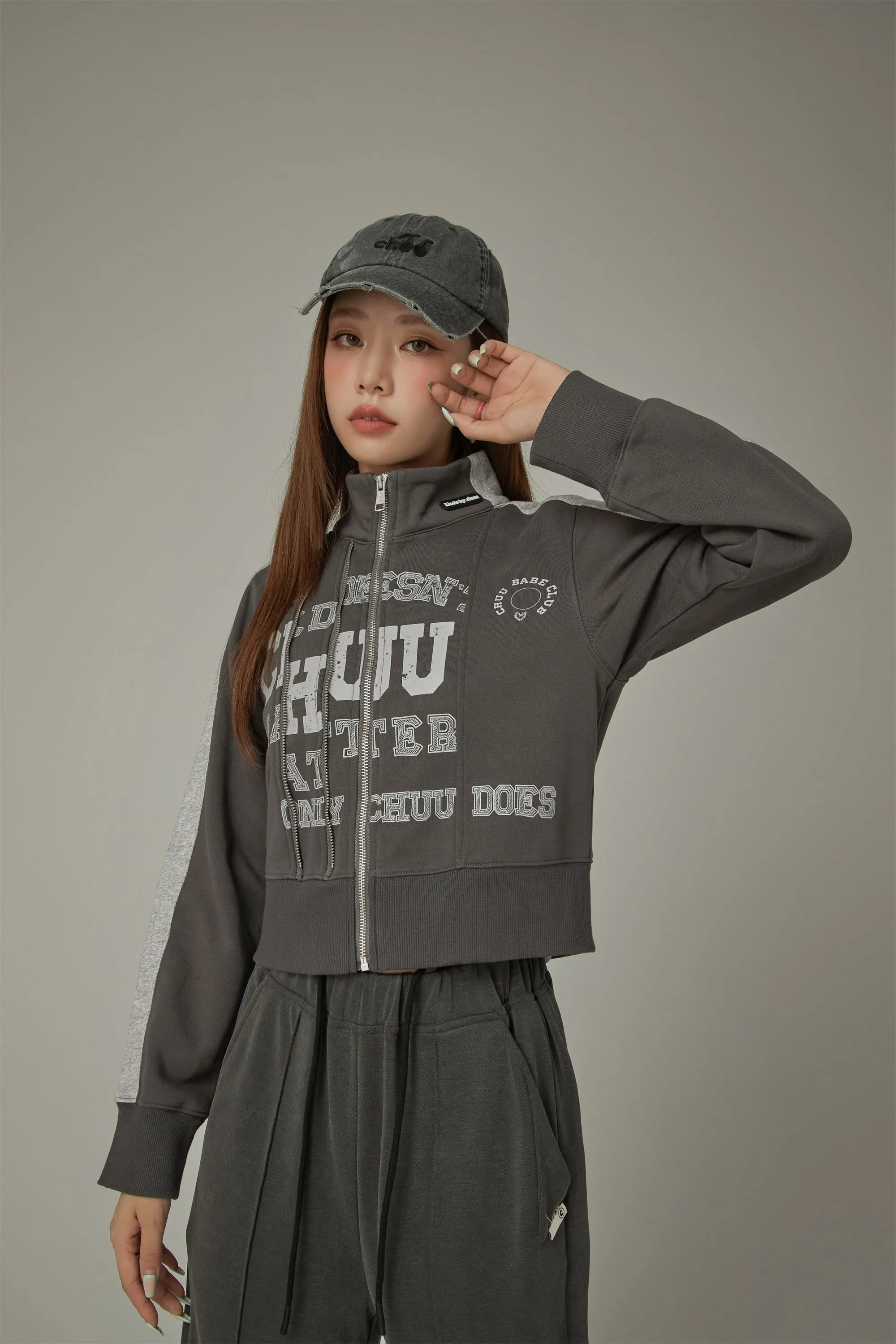 Logo Lettering Sports Color Zip-Up