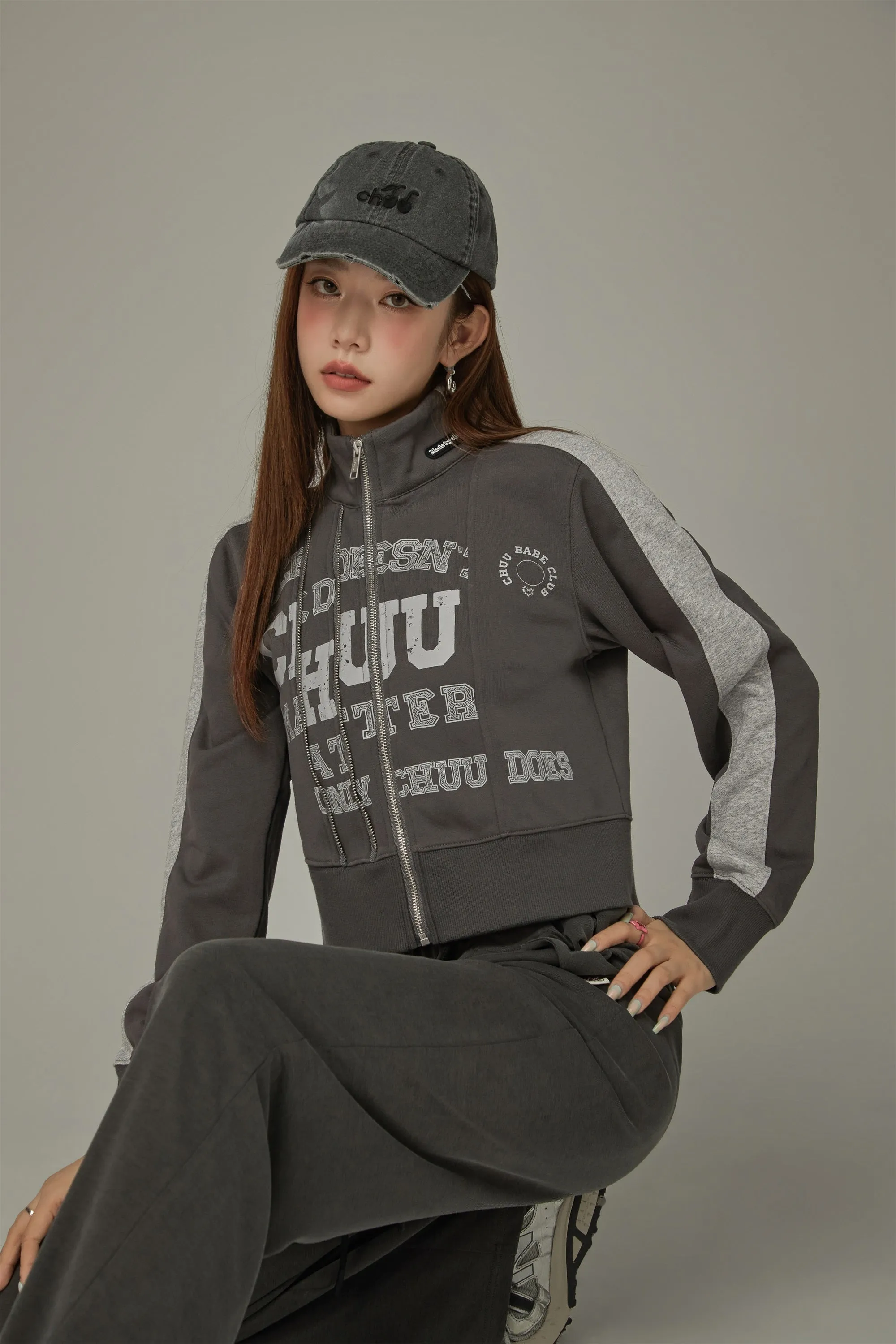 Logo Lettering Sports Color Zip-Up