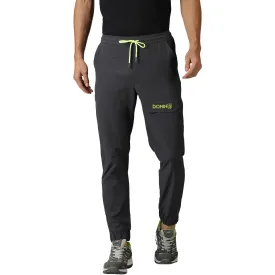 Men's solid Training Track pants with Drawstring waist & Patch pocket.