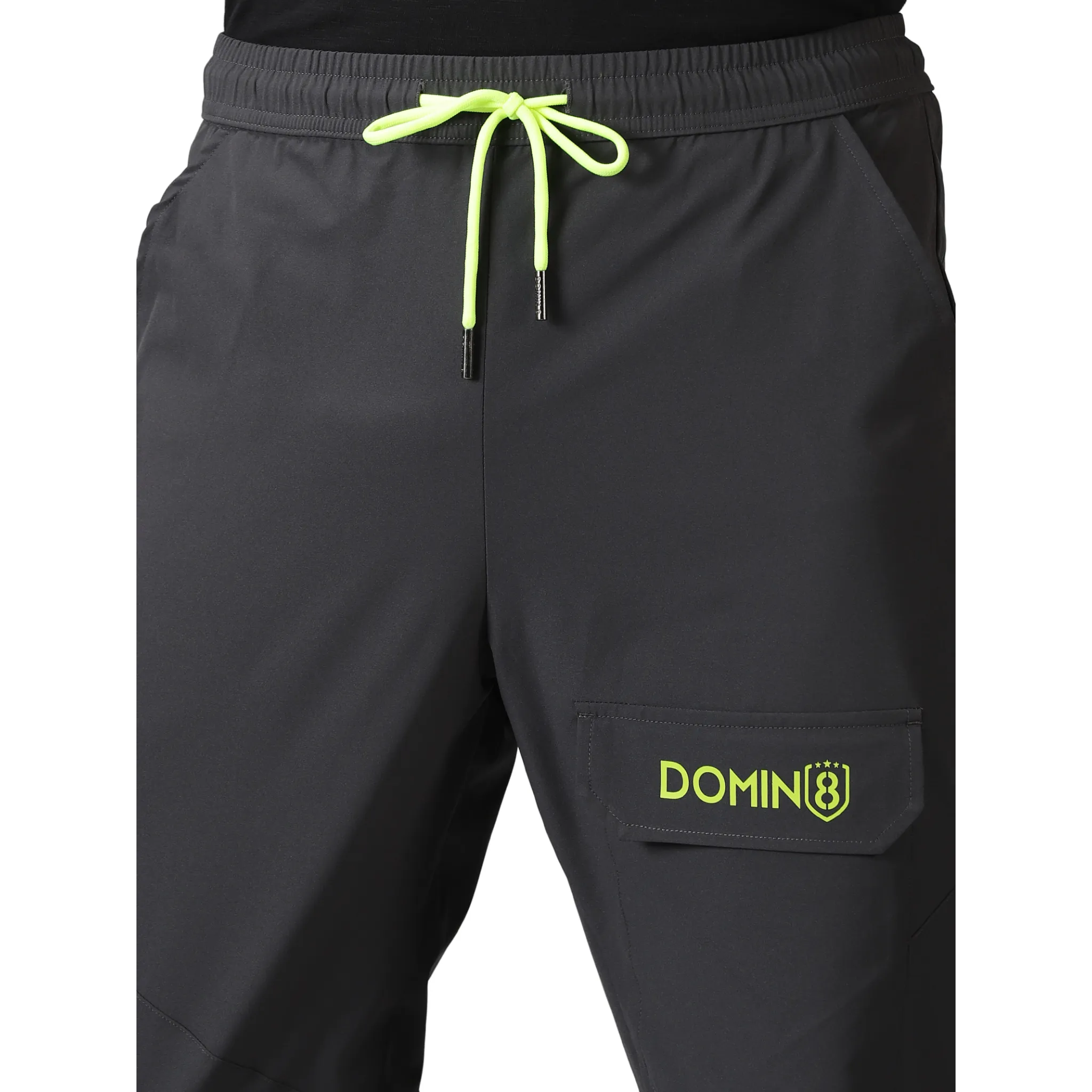 Men's solid Training Track pants with Drawstring waist & Patch pocket.