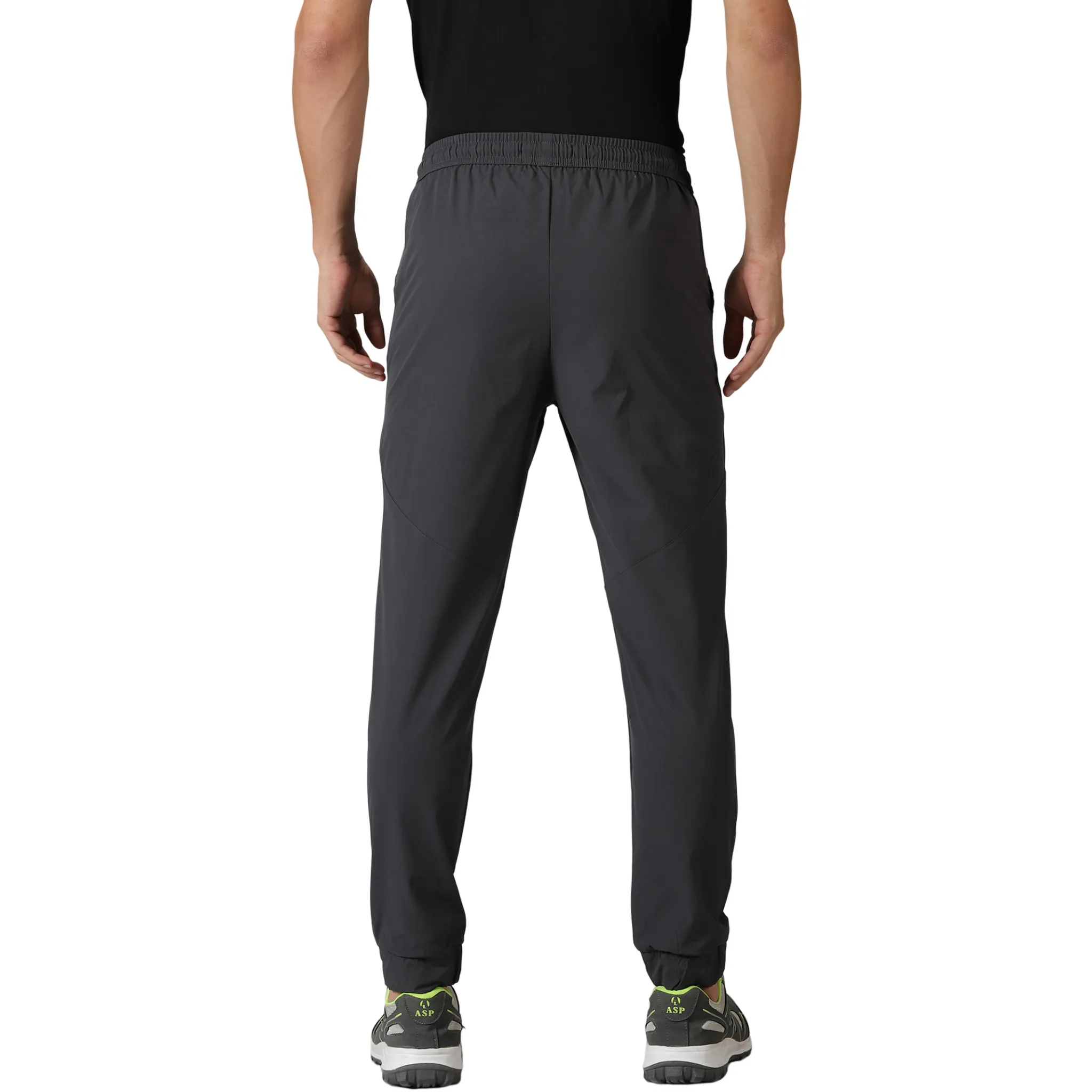 Men's solid Training Track pants with Drawstring waist & Patch pocket.