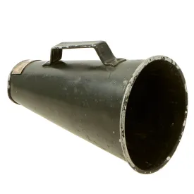 Original Canadian WWII U.S. Aluminum Megaphone Belonging to Lt. Gen. James Gavin - 82nd Airborne Division Commander