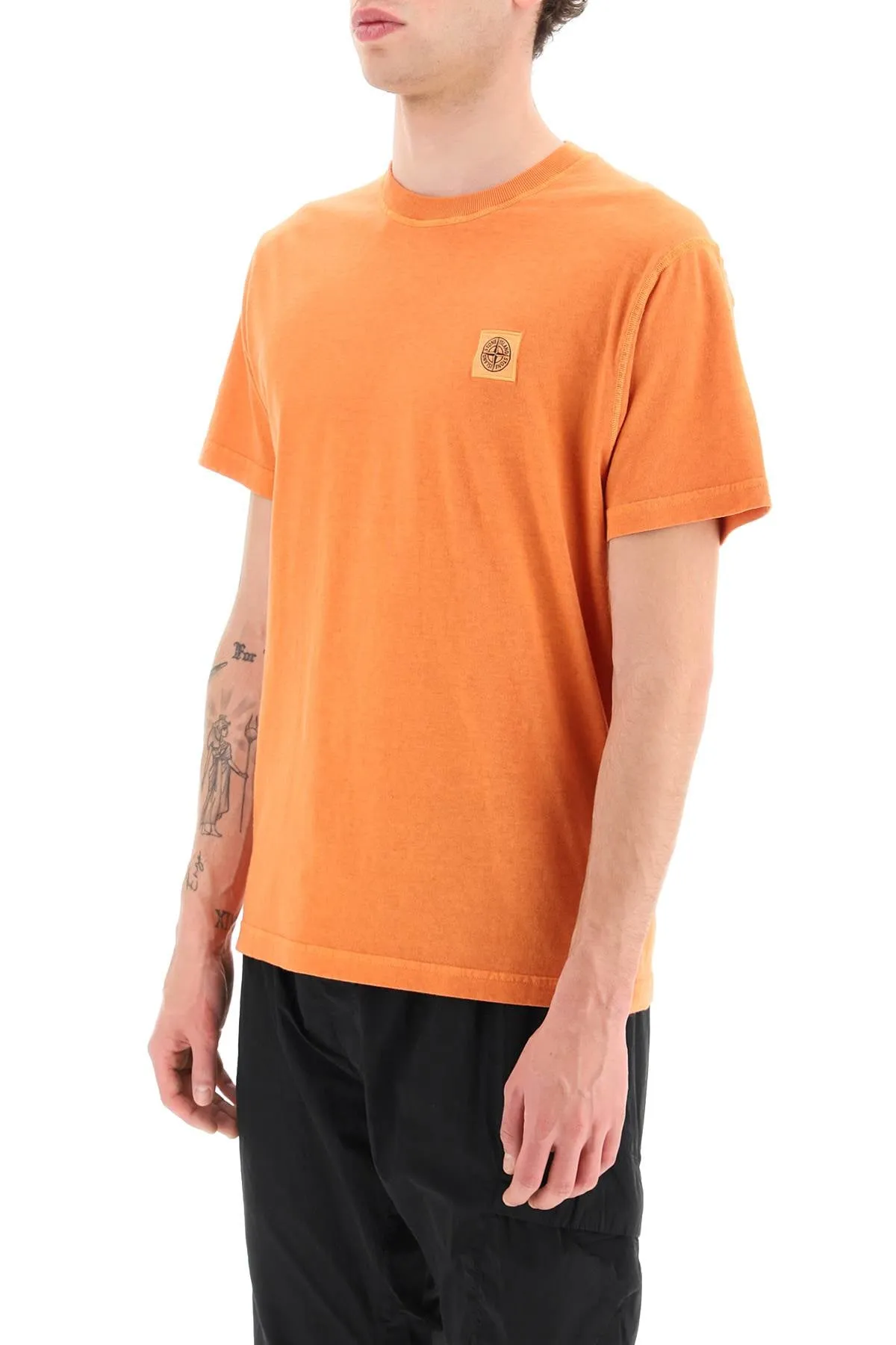 Stone island logo patch t-shirt