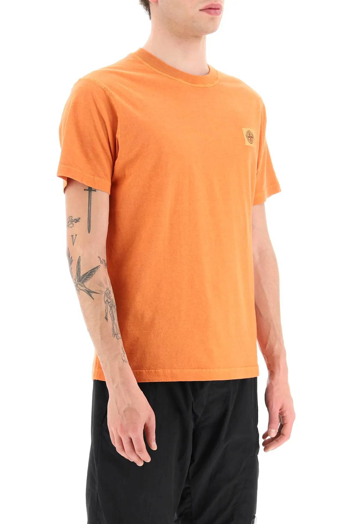 Stone island logo patch t-shirt