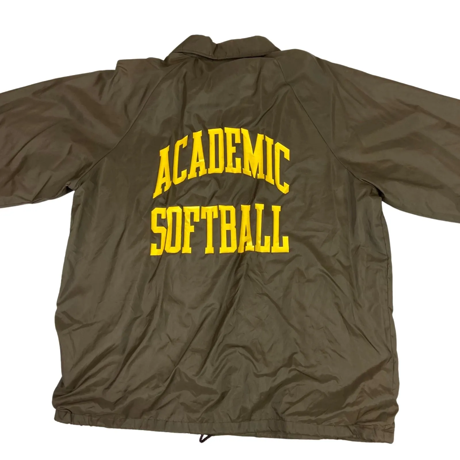 VTG USA HARTWELL ACADEMIC SOFTBALL LINED NYLON WINDBREAKER WORKWEAR SPORTS 44” L